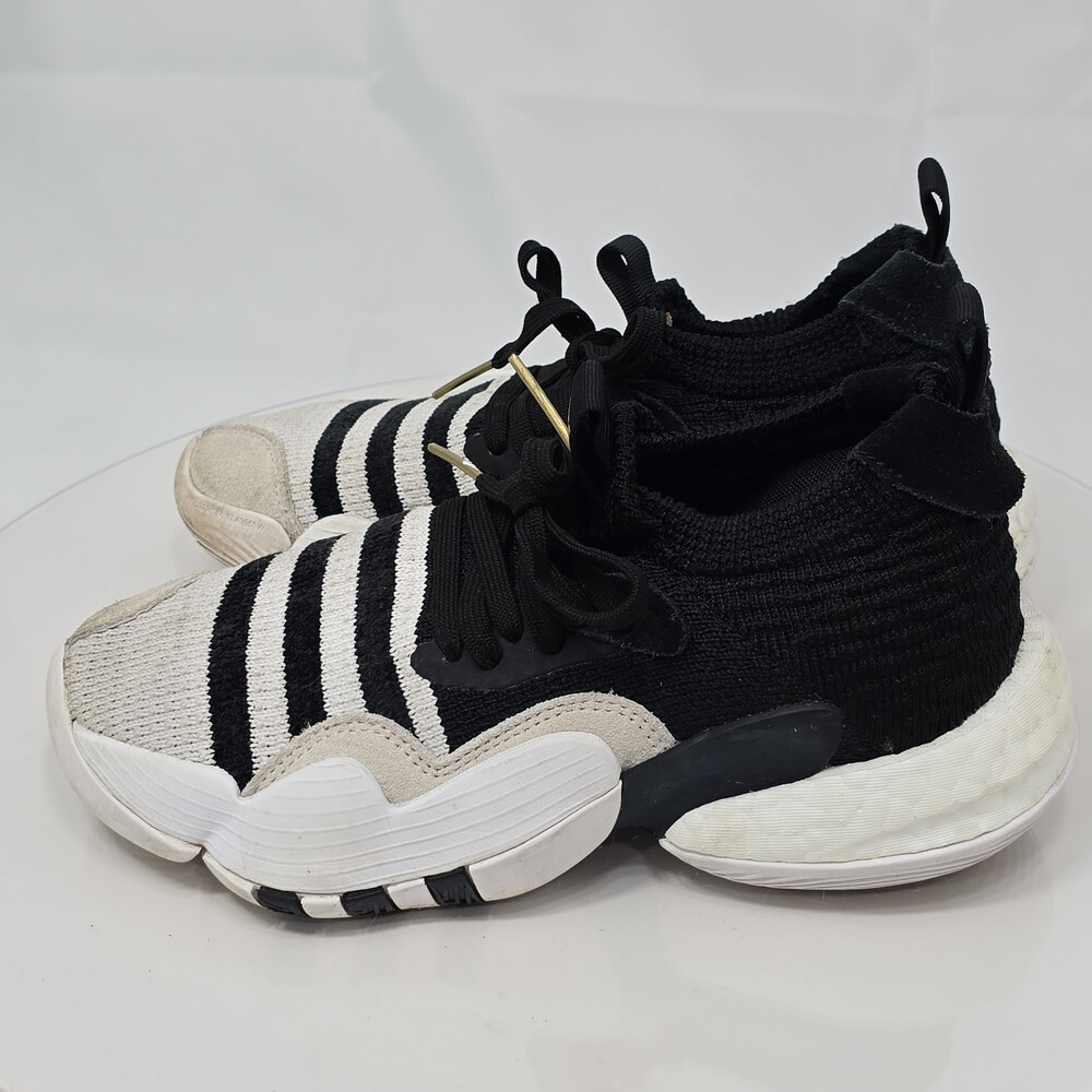 Adidas Trae Young 2 Super Villain Black White Basketball Sneakers Men Sz 3.5/Kid